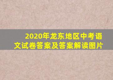 2020年龙东地区中考语文试卷答案及答案解读图片