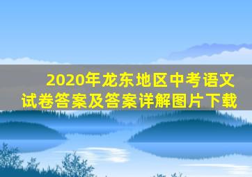 2020年龙东地区中考语文试卷答案及答案详解图片下载