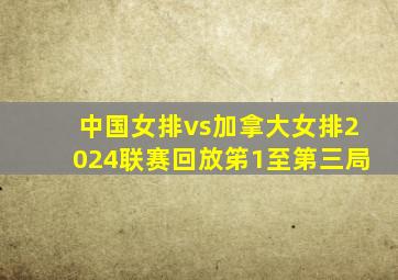 中国女排vs加拿大女排2024联赛回放笫1至第三局