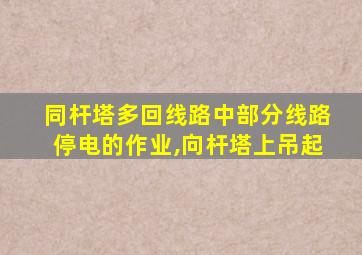 同杆塔多回线路中部分线路停电的作业,向杆塔上吊起