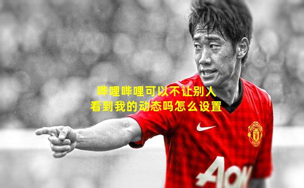 哔哩哔哩可以不让别人看到我的动态吗怎么设置