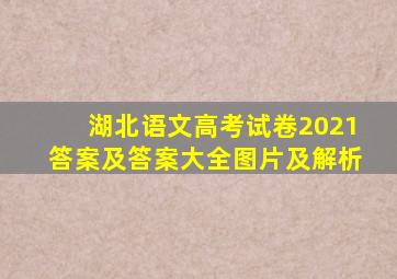 湖北语文高考试卷2021答案及答案大全图片及解析
