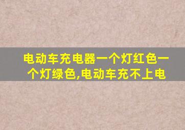 电动车充电器一个灯红色一个灯绿色,电动车充不上电