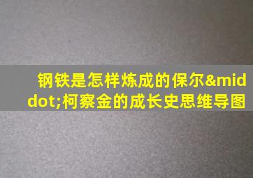 钢铁是怎样炼成的保尔·柯察金的成长史思维导图