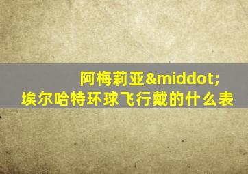 阿梅莉亚·埃尔哈特环球飞行戴的什么表